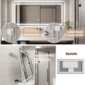 LED Bathroom Mirror, 28x60 inch Bathroom Vanity white-aluminium