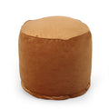 Shimon Cylinder Pouf, Apricot Apricot Pu Velvet