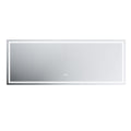 Led Bathroom Mirror, 32X84 Inch Bathroom Vanity Mirrors With Lights, Mirrors For Wall With Smart Touch Button, Anti Fog, Memory Function, Stepless Dimmable Makeup Mirror Horizontal Vertical White Aluminium