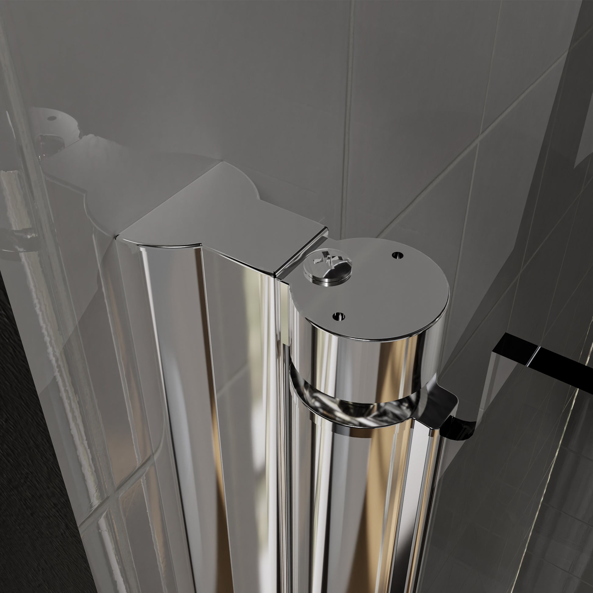 Shower Door Silver Aluminium