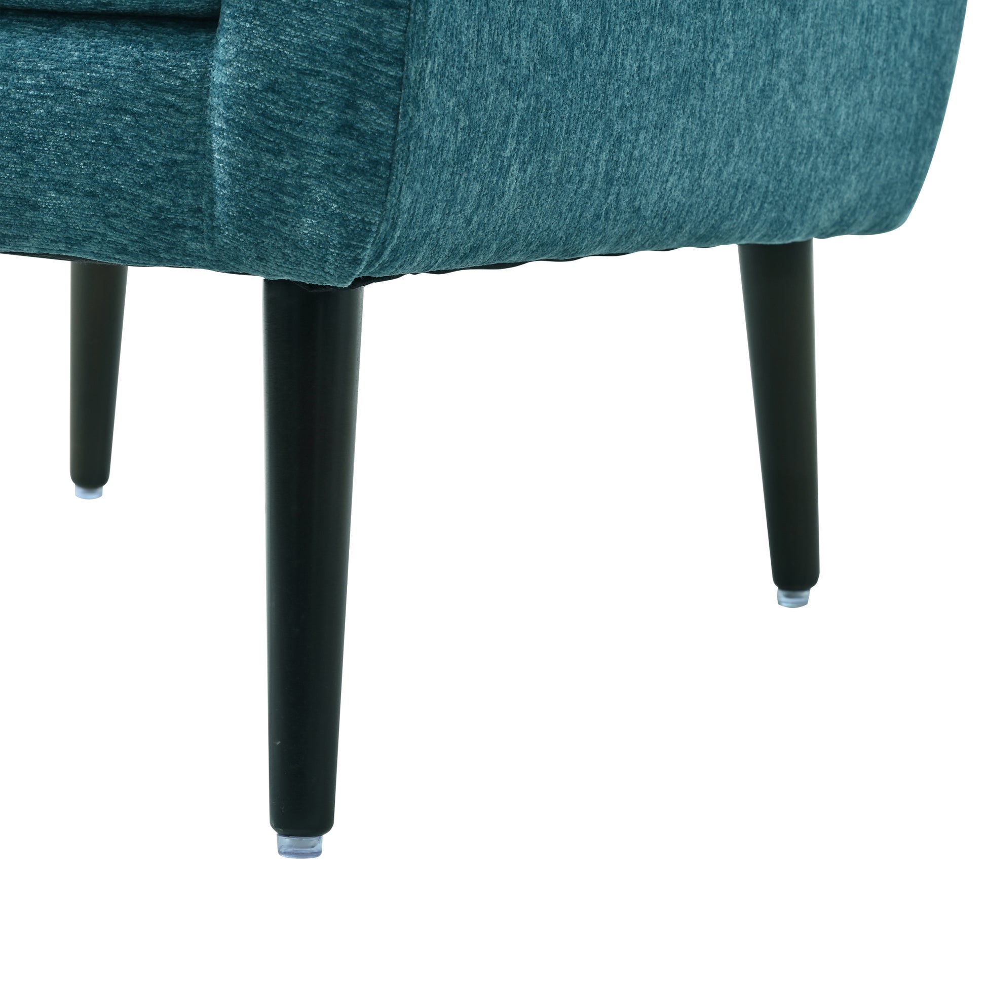 Modern Accent Chair Upholstered Foam Filled Living Room Chairs Comfy Reading Chair Mid Century Modern Chair With Chenille Fabric Lounge Arm Chairs Armchair For Living Room Bedroom Teal Teal Light Brown Primary Living Space Modern Rubberwood Foam Chenille