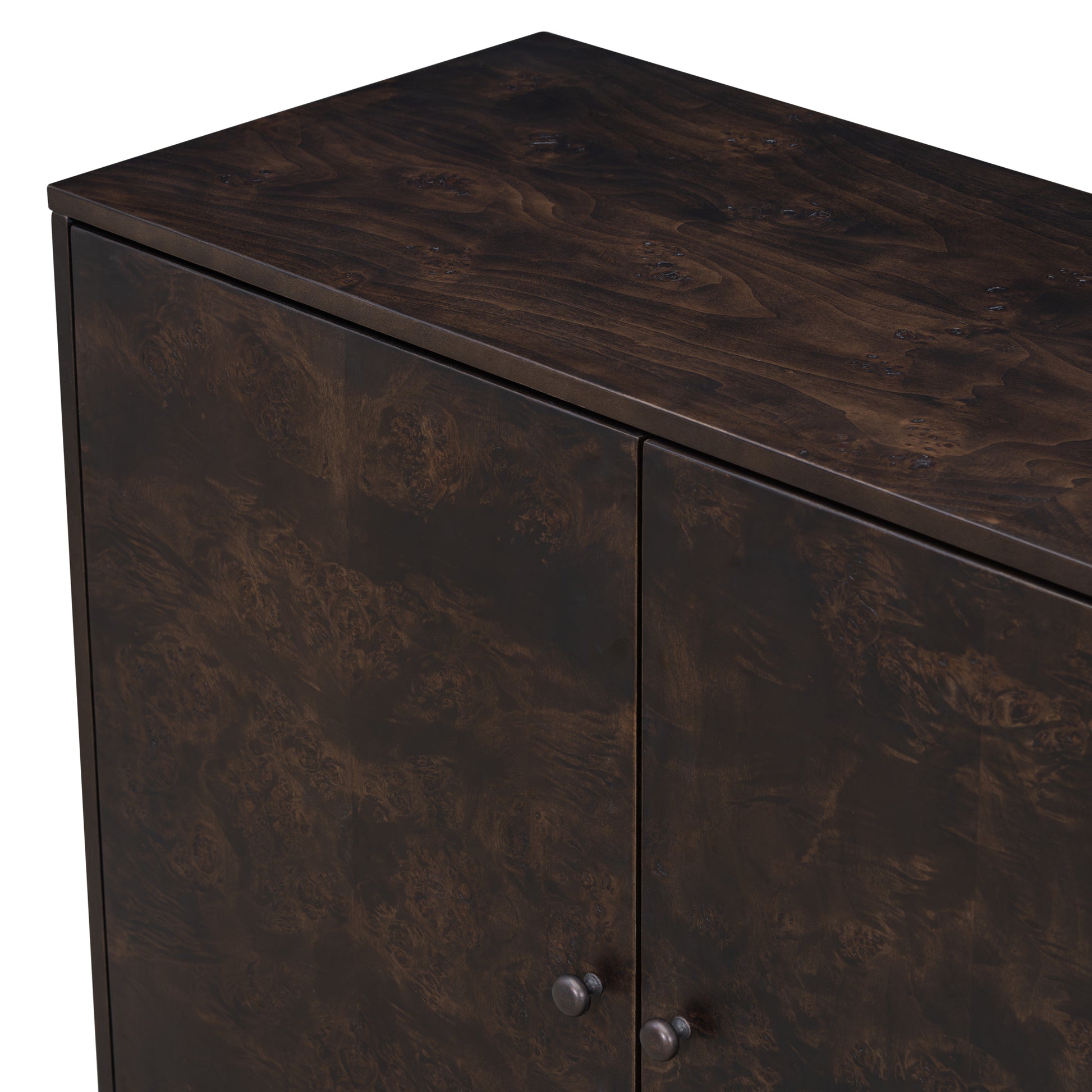 Wood Pattern Storage Cabinet With 3 Doors, Suitable For Hallway, Entryway And Living Rooms. Brown Mdf