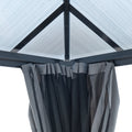 12' x 16' Gazebo Polycarbonate Double Roof Canopy