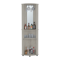 Corner Bar Cabinet Rialto, Living Room, Concrete Gray Grey Particle Board Engineered Wood