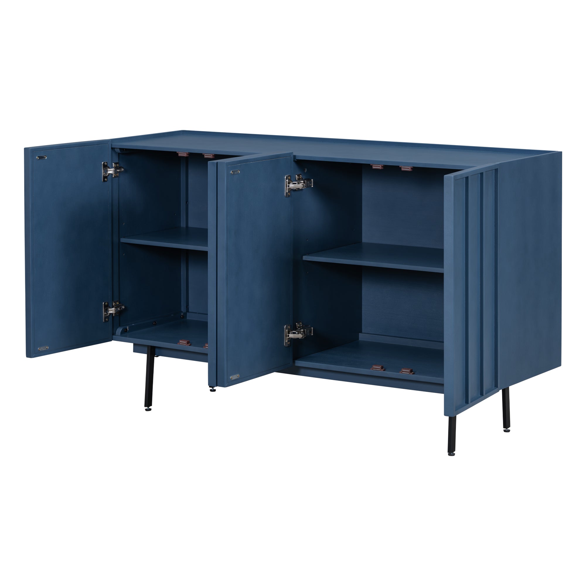 U Style Modern Cabinet with 4 Doors, Suitable for navy blue-mdf