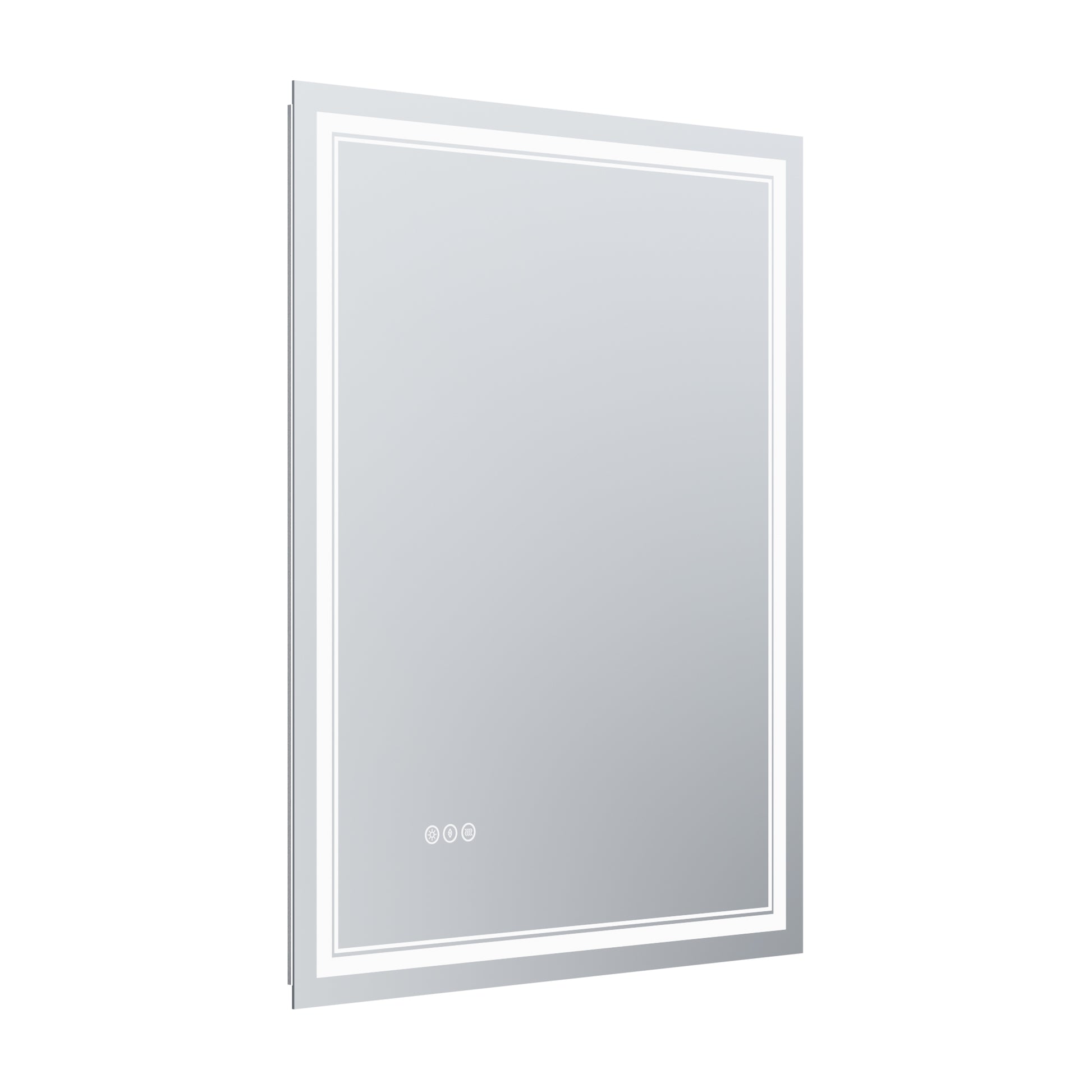 Led Bathroom Mirror, 32X40 Inch Bathroom Vanity Mirrors With Lights, Mirrors For Wall With Smart Touch Button, Anti Fog, Memory Function, Stepless Dimmable Makeup Mirror Horizontal Vertical White Aluminium