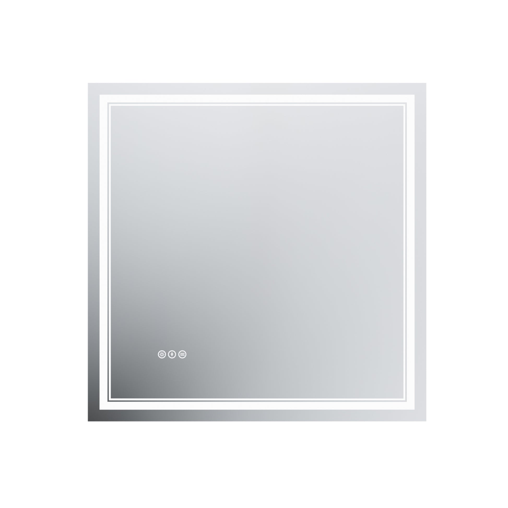 LED Bathroom Mirror, 36x36 inch Bathroom Vanity white-aluminium