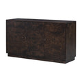 Wood Pattern Storage Cabinet With 3 Doors, Suitable For Hallway, Entryway And Living Rooms. Brown Mdf