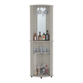 Corner Bar Cabinet Rialto, Living Room, Concrete Gray Grey Particle Board Engineered Wood