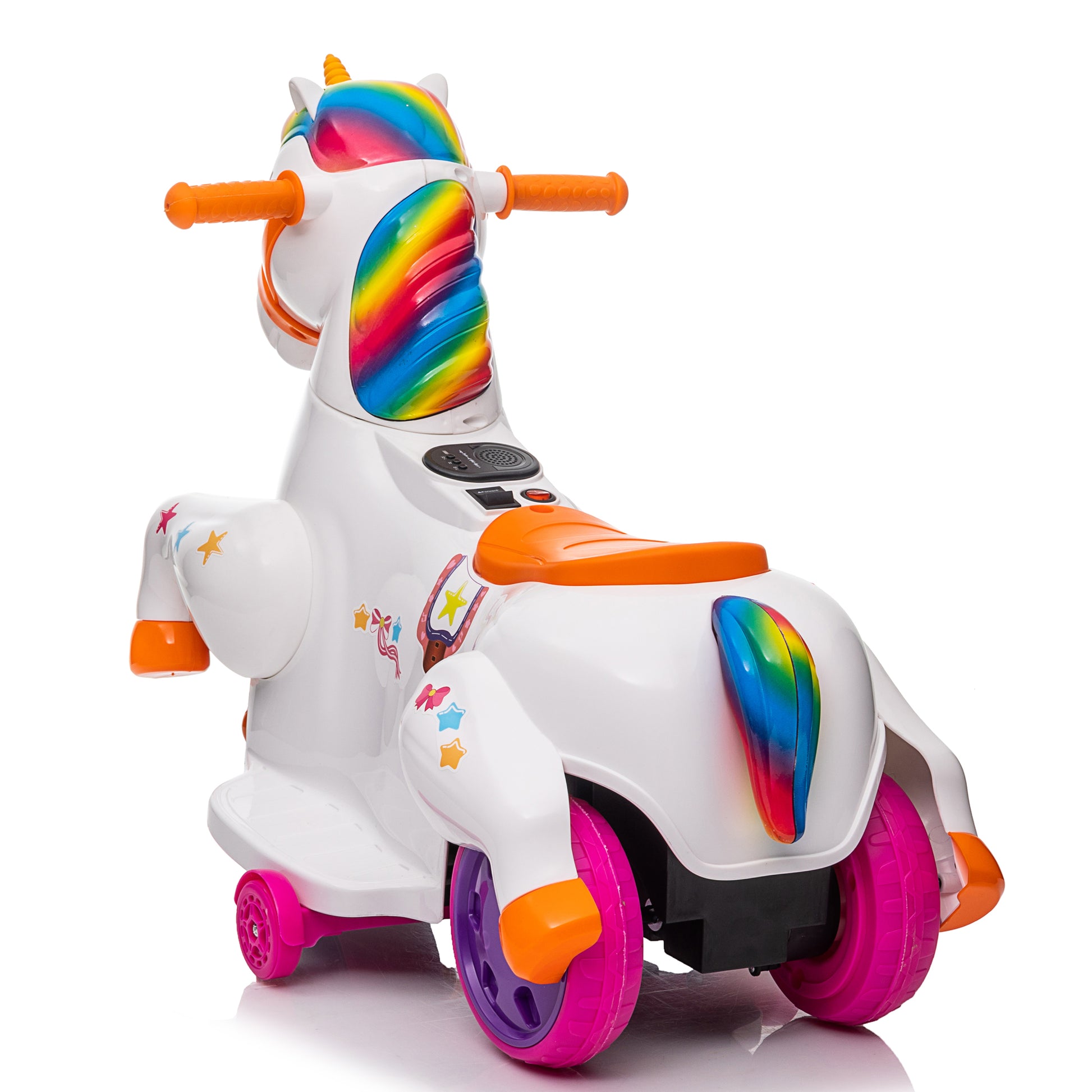 Unicorn Stroller,Electric Toy Bike With Training Wheels For Kids 3 6,Colorful Colorful Polypropylene