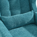 Modern Accent Chair Upholstered Foam Filled Living Room Chairs Comfy Reading Chair Mid Century Modern Chair With Chenille Fabric Lounge Arm Chairs Armchair For Living Room Bedroom Teal Teal Light Brown Primary Living Space Modern Rubberwood Foam Chenille