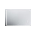 LED Bathroom Mirror, 32x48 inch Bathroom Vanity white-aluminium