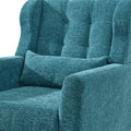 Modern Accent Chair Upholstered Foam Filled Living Room Chairs Comfy Reading Chair Mid Century Modern Chair With Chenille Fabric Lounge Arm Chairs Armchair For Living Room Bedroom Teal Teal Light Brown Primary Living Space Modern Rubberwood Foam Chenille