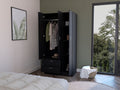 Armoire Haddam, Bedroom, Black Black Particle Board Engineered Wood