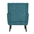 Modern Accent Chair Upholstered Foam Filled Living Room Chairs Comfy Reading Chair Mid Century Modern Chair With Chenille Fabric Lounge Arm Chairs Armchair For Living Room Bedroom Teal Teal Light Brown Primary Living Space Modern Rubberwood Foam Chenille