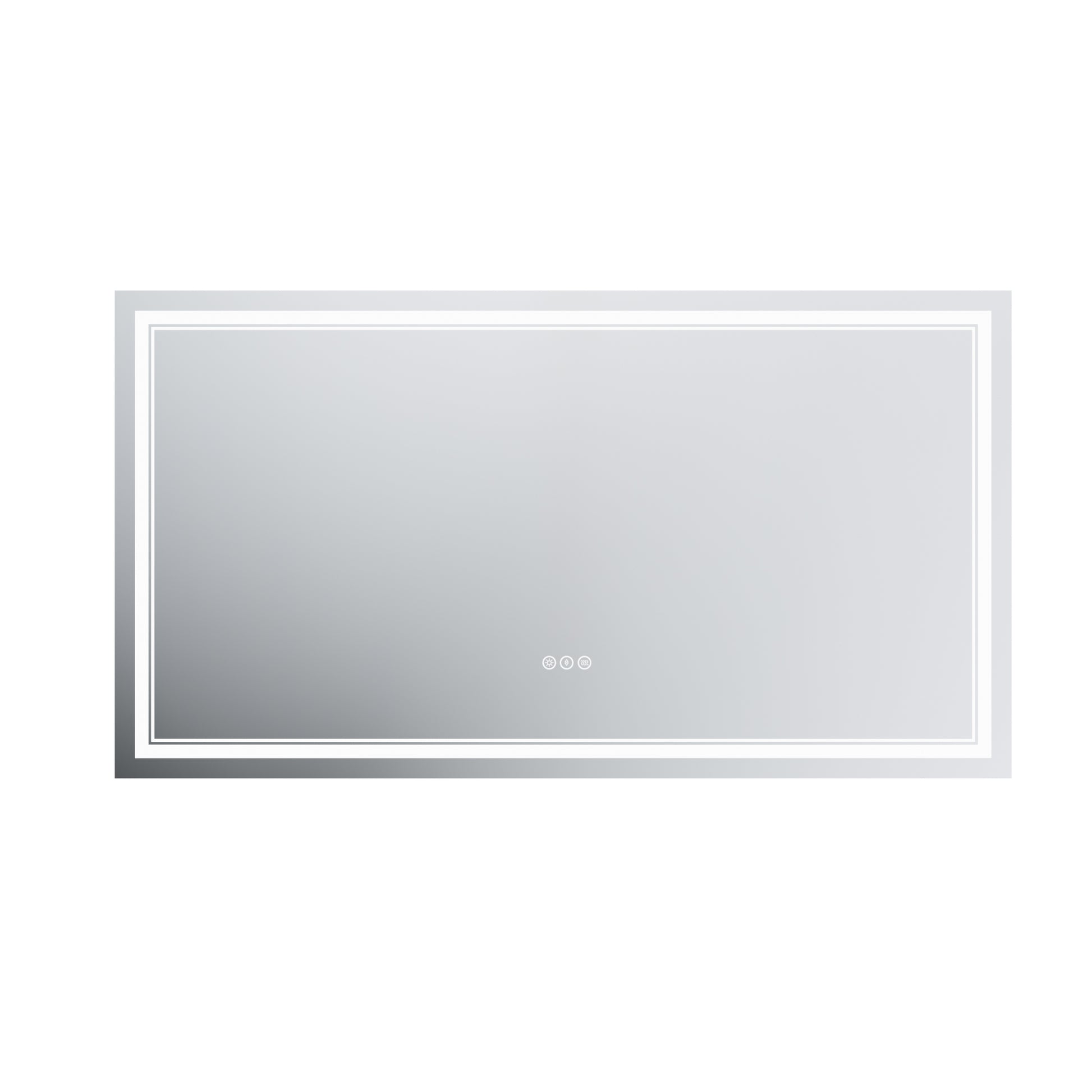 LED Bathroom Mirror, 30x55 inch Bathroom Vanity white-aluminium