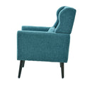 Modern Accent Chair Upholstered Foam Filled Living Room Chairs Comfy Reading Chair Mid Century Modern Chair With Chenille Fabric Lounge Arm Chairs Armchair For Living Room Bedroom Teal Teal Light Brown Primary Living Space Modern Rubberwood Foam Chenille