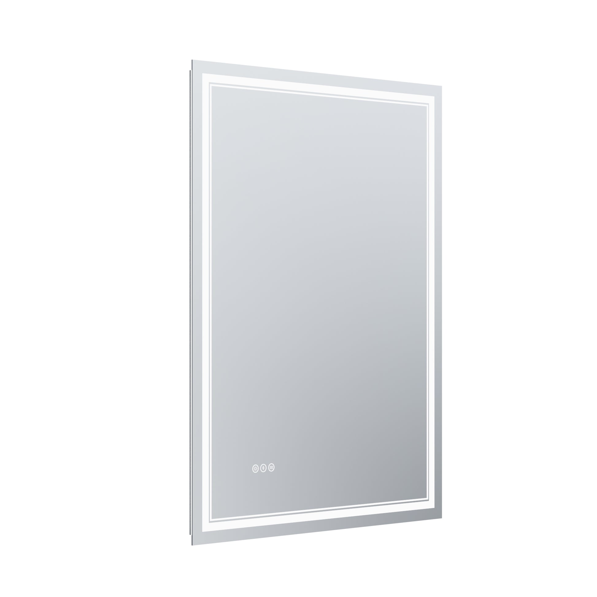 Led Bathroom Mirror, 36X48 Inch Bathroom Vanity Mirrors With Lights, Mirrors For Wall With Smart Touch Button, Anti Fog, Memory Function, Stepless Dimmable Makeup Mirror Horizontal Vertical White Aluminium