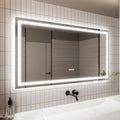 LED Bathroom Mirror, 30x55 inch Bathroom Vanity white-aluminium