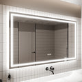 LED Bathroom Mirror, 36x60 inch Bathroom Vanity white-aluminium