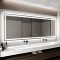 LED Bathroom Mirror, 36x96 inch Bathroom Vanity white-aluminium