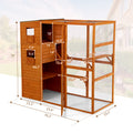 Large Cat Villa.Pet Orange Orange Metal & Wood