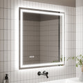 LED Bathroom Mirror, 36x36 inch Bathroom Vanity white-aluminium