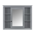 36'' Bathroom Vanity With Top Sink, Grey Mirror Cabinet, Modern Bathroom Storage Cabinet With 2 Soft Closing Doors And 2 Drawers, Single Sink Bathroom Vanity Grey Bathroom Mdf