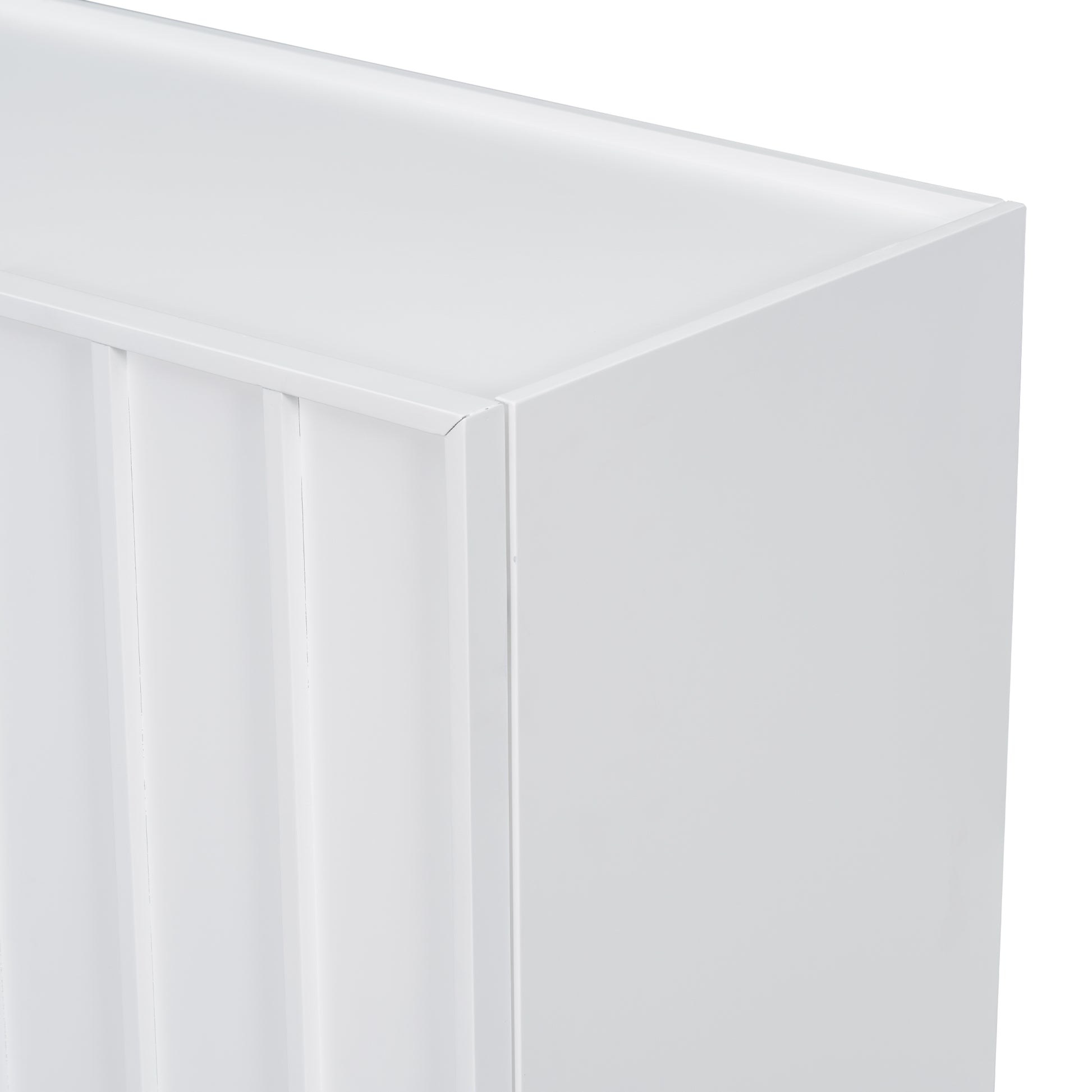 Modern Cabinet With 4 Doors, Suitable For Living Rooms, Entrance And Study Rooms. White Mdf