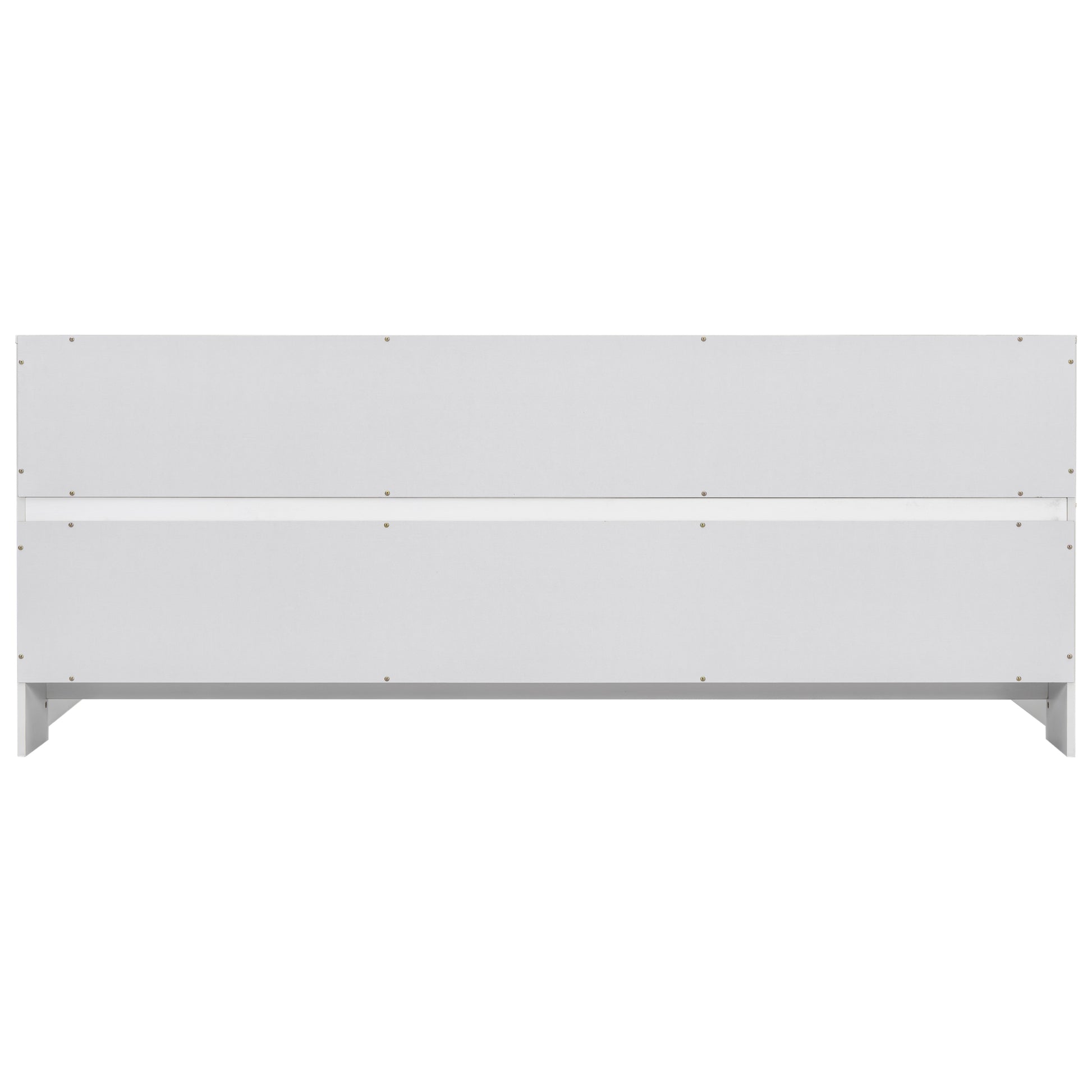 Full Floor Bed With Side Bookcase,Shelves,Guardrails,White Full White Bedroom American Design Pine