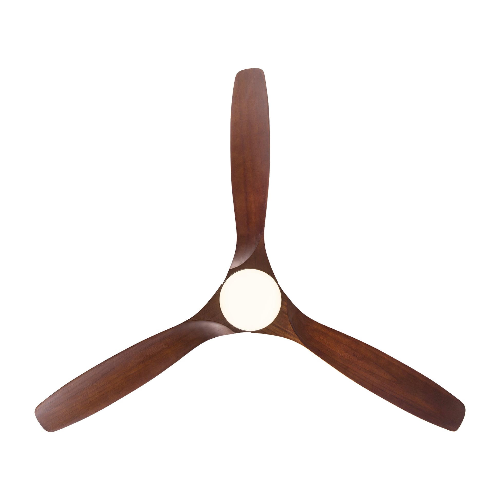 52" Yuhao Farmhouse Rustic Led Ceiling Fan With Remote Control Brown Wood