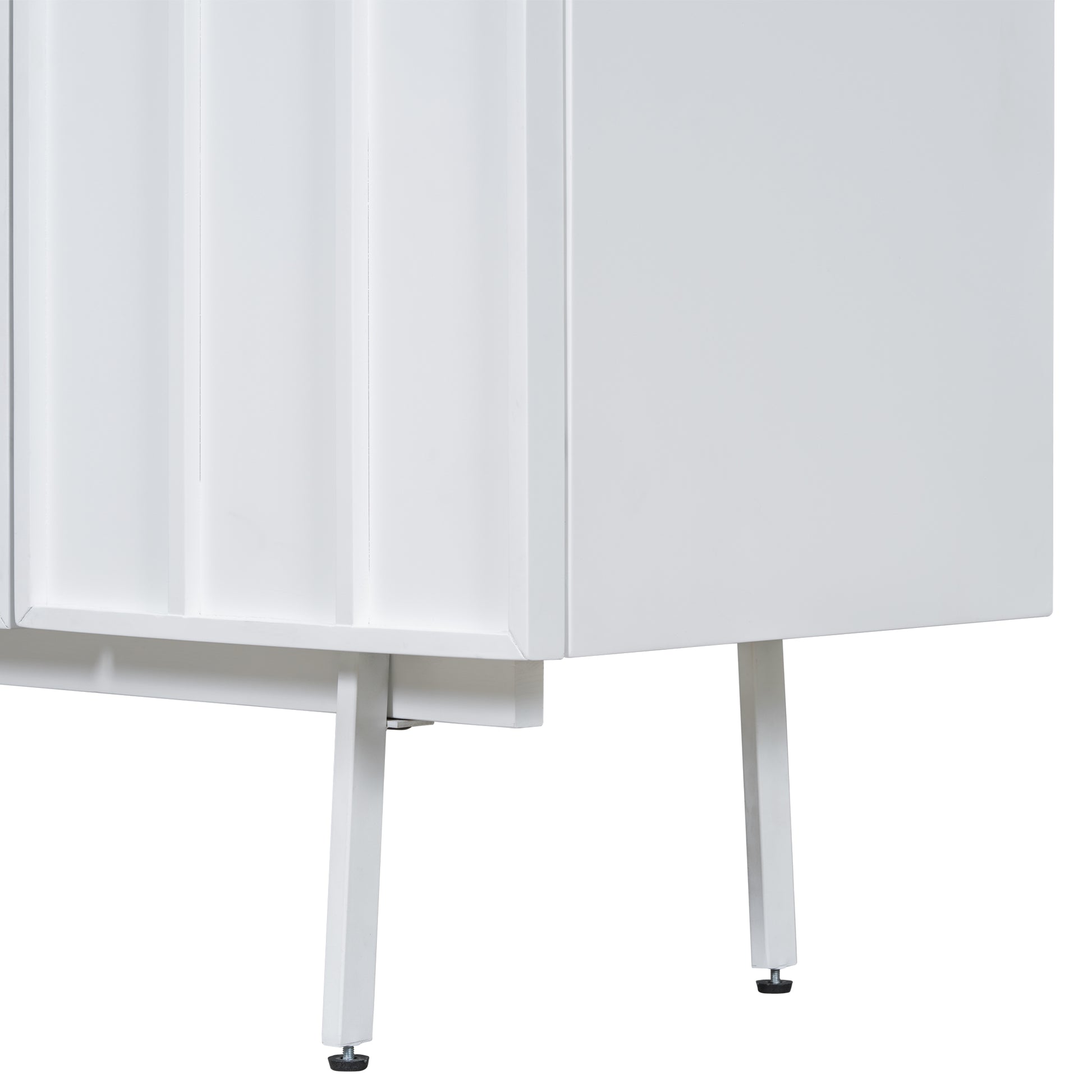 Modern Cabinet With 4 Doors, Suitable For Living Rooms, Entrance And Study Rooms. White Mdf