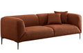 Wks2 Brown Sofa Can Be Placed In The Studio, Living Room, Attic Multiple Scenes, Modern Style Simple Fashion, Size 89.37* 35.43* High 28.74 Inches Brown Fabric 3 Seat