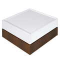 Square 360 Rotating Coffee Table With 2 Drawers, High Gloss 2 Tier Center Table With Swivel Tabletop And Storage, Walnut Table Frame Side Table For Living Room, White White Walnut Primary Living Space Glossy Square Particle Board