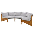 6 Person Outdoor Seating Group With Cushions And A Coffee Table Gray Acacia Wood