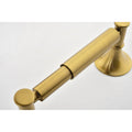 6 Piece Brass Bathroom Towel Rack Set Wall Mount brushed gold-brass