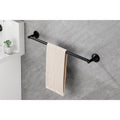 6 Piece Brass Bathroom Towel Rack Set Wall Mount matte black-brass