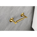 6 Piece Brass Bathroom Towel Rack Set Wall Mount brushed gold-brass