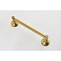 6 Piece Brass Bathroom Towel Rack Set Wall Mount brushed gold-brass