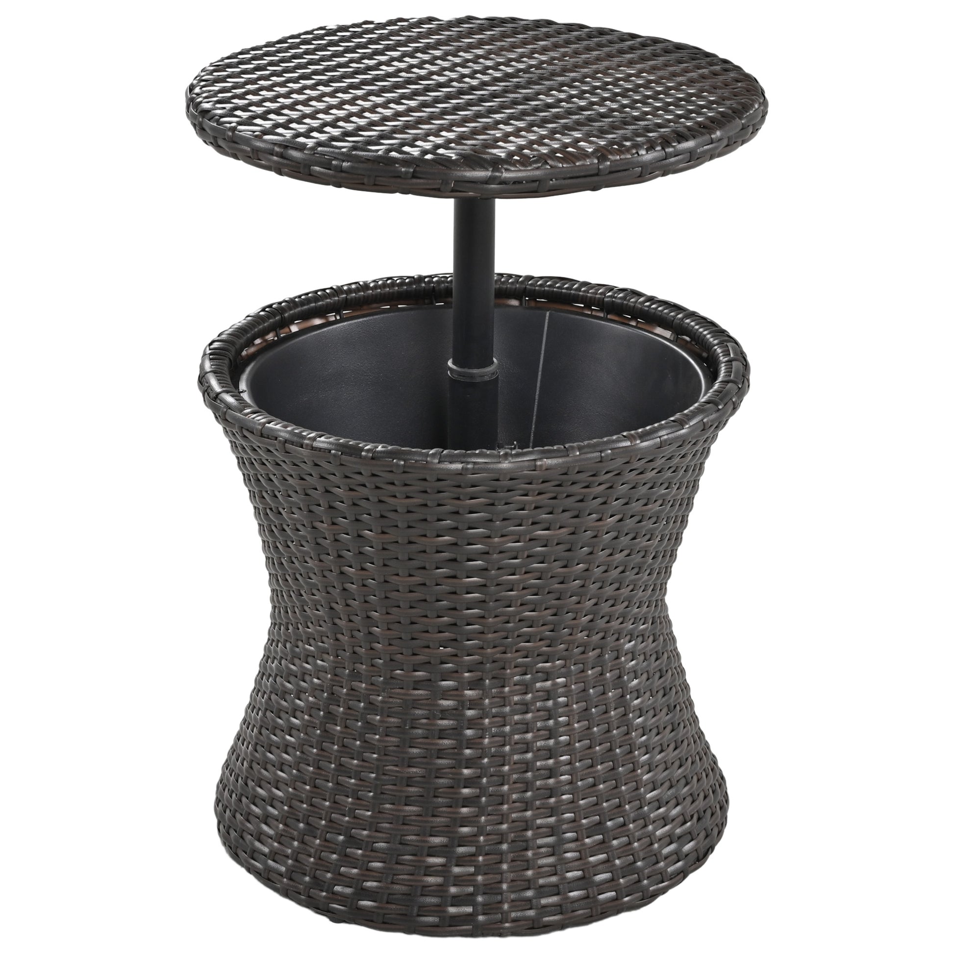 K&K 5 Pieces Patio Furniture Chair Sets, Patio Conversation Set With Wicker Cool Bar Table, Ottomans,Outdoor Furniture Bistro Sets For Porch,Backyard,Balcony,Poolside Black&Beige Yes Complete Patio Set Beige Black Weather Resistant Frame Fade Resistant