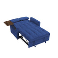 Blue Velvet Loveseat Sofa Bed Blue Wood Tufted Back Square Arms Foam Velvet 2 Seat