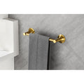 6 Piece Brass Bathroom Towel Rack Set Wall Mount brushed gold-brass