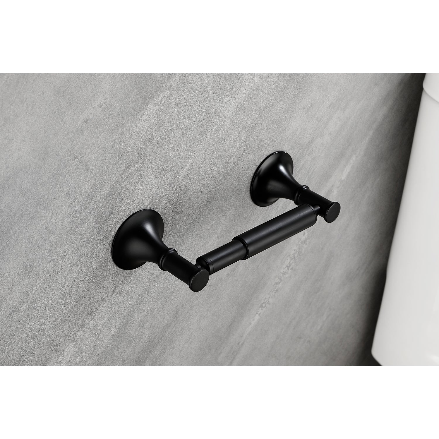 6 Piece Brass Bathroom Towel Rack Set Wall Mount matte black-brass