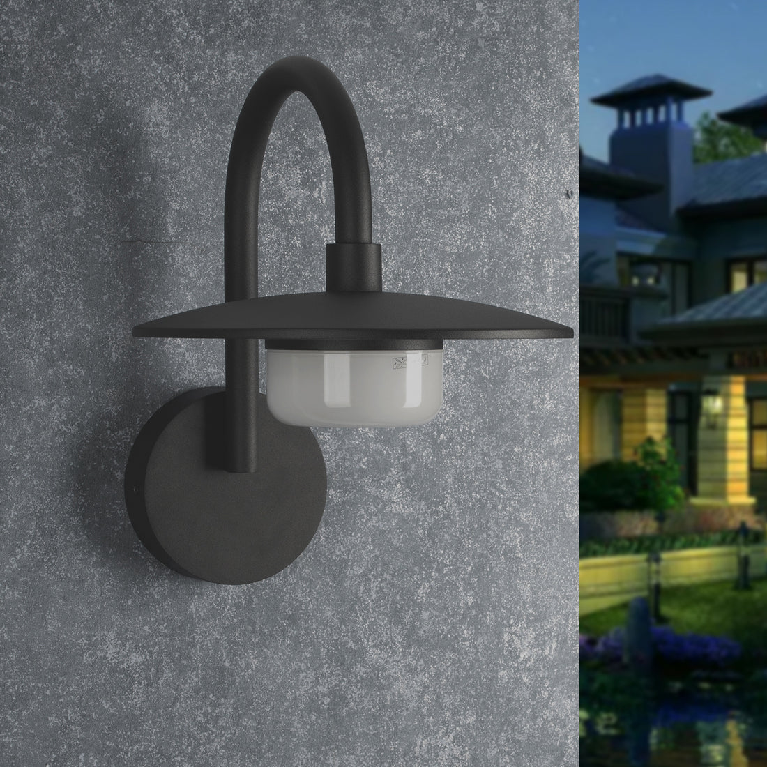 Wall Light Outdoor Led Barn Lights Wall Mount Lamp Modern Wall Sconce Lighting Gx53 Led Bulb Lantern Grey Metal