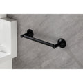 6 Piece Brass Bathroom Towel Rack Set Wall Mount matte black-brass