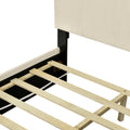 Full Size Upholstered Platform Bed With Lateral Storage Compartments And Thick Fabric, Velvet, Beige Beige Velvet