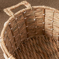 Round Water Hyacinth Woven Basket With Handles 18