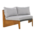 6 Person Outdoor Seating Group With Cushions And A Coffee Table Gray Acacia Wood