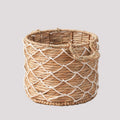 Round Water Hyacinth Woven Basket With Handles 18