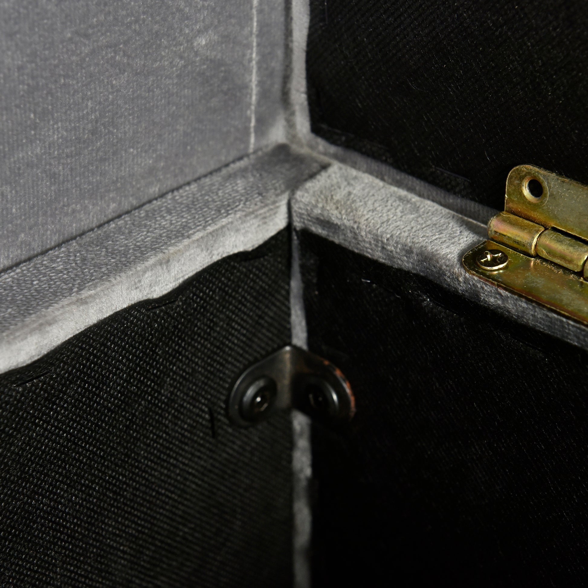 Full Size Upholstered Platform Bed With Lateral Storage Compartments And Thick Fabric, Velvet, Gray Gray Velvet